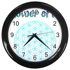 Flower Of Life  Wall Clock (black) by tony4urban