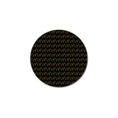 Fern Pattern 2 Black Golf Ball Marker by violetheavensky