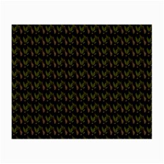 Fern Pattern 2 Black Small Glasses Cloth by violetheavensky