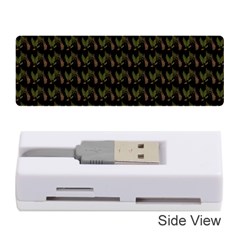 Fern Pattern 2 Black Memory Card Reader (stick) by violetheavensky