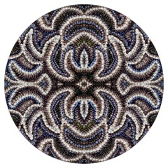 Embroidered Patterns Round Trivet by kaleidomarblingart