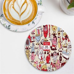 Retro Food Uv Print Round Tile Coaster