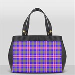 Tartan Purple Oversize Office Handbag Front