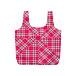 Pink Tartan-10 Full Print Recycle Bag (S) Front