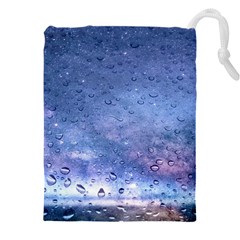 Gouttes D eau Galaxy Drawstring Pouch (5xl) by kcreatif