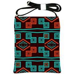 Abstract Pattern Geometric Backgrounds   Shoulder Sling Bag by Eskimos