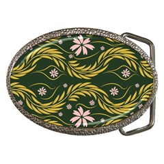 Folk Flowers Print Floral Pattern Ethnic Art Belt Buckles by Eskimos