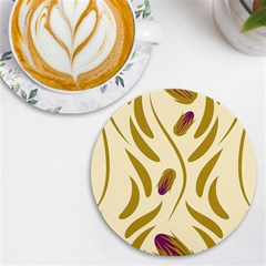 Folk Flowers Print Floral Pattern Ethnic Art Uv Print Round Tile Coaster