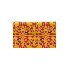 Folk Flowers Print Floral Pattern Ethnic Art Cosmetic Bag (xs) by Eskimos