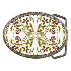 Folk Flowers Print Floral Pattern Ethnic Art Belt Buckles by Eskimos