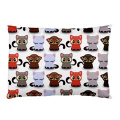 Seamless Pattern With Cute Little Kittens Various Color Pillow Case (two Sides)