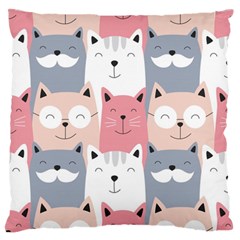 Cute Seamless Pattern With Cats Standard Flano Cushion Case (one Side)