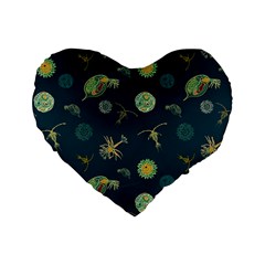 Plankton Pattern- Standard 16  Premium Flano Heart Shape Cushions