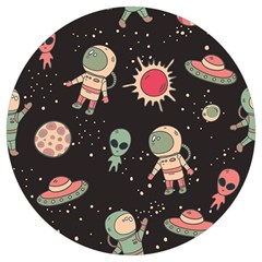 Space Pattern Cartoon Round Trivet