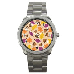 Seamless Verson Of Fal Pattern Sport Metal Watch