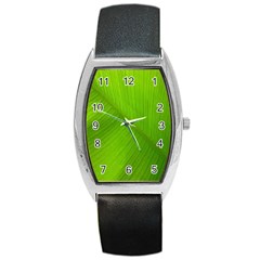 Banana Leaf Barrel Style Metal Watch by artworkshop