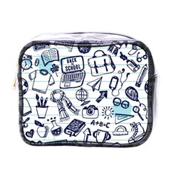 Hand-drawn-back-school-pattern Mini Toiletries Bag (one Side) by Jancukart