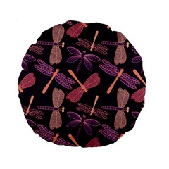 Dragonfly-pattern-design Standard 15  Premium Flano Round Cushions