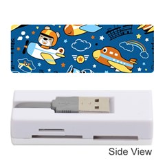 Seamless-pattern-with-nice-planes-cartoon Memory Card Reader (stick)