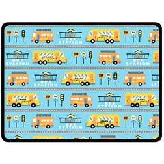 Buses-cartoon-pattern-vector Fleece Blanket (large) 