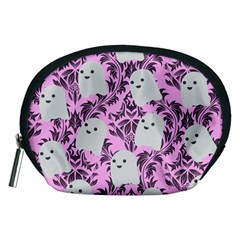 Pink Ghosts Accessory Pouch (medium) by NerdySparkleGoth