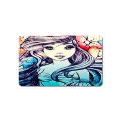 Beautifull Ariel Little Mermaid  Painting Magnet (name Card) by artworkshop