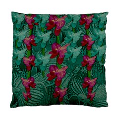 Rare Excotic Forest Of Wild Orchids Vines Blooming In The Calm Standard Cushion Case (one Side) by pepitasart