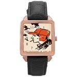 Catcher In The Rye Rose Gold Leather Watch  Front