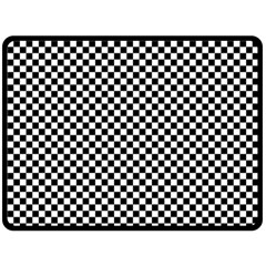 Black And White Checkerboard Background Board Checker Double Sided Fleece Blanket (large)  by Amaryn4rt