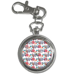 Flowers Diamonds Pattern Key Chain Watches by Sparkle