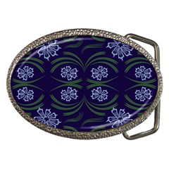 Folk Flowers Print Floral Pattern Ethnic Art Belt Buckles by Eskimos