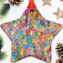 Floral Flowers Ornament (star) by artworkshop