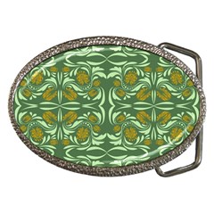 Folk Flowers Print Floral Pattern Ethnic Art Belt Buckles by Eskimos