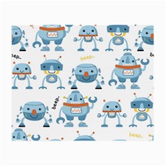 Seamless Pattern With Funny Robot Cartoon Small Glasses Cloth (2 Sides) by Jancukart