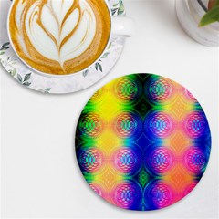 Inverted Circles Uv Print Round Tile Coaster