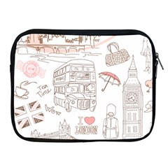 I Love London Drawing Apple Ipad 2/3/4 Zipper Cases by Jancukart