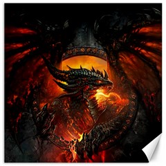 Dragon Fire Fantasy Art Canvas 12  X 12 