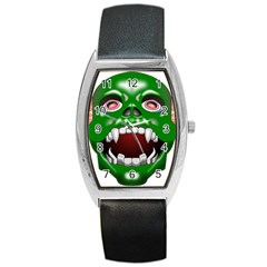 Monster-mask-alien-horror-devil Barrel Style Metal Watch by Jancukart