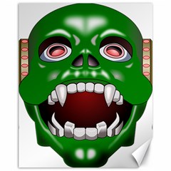 Monster-mask-alien-horror-devil Canvas 11  X 14 