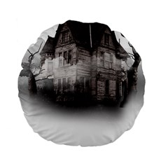 Haunted-night Building Standard 15  Premium Flano Round Cushions