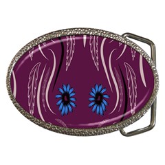 Folk Flowers Print Floral Pattern Ethnic Art Belt Buckles by Eskimos