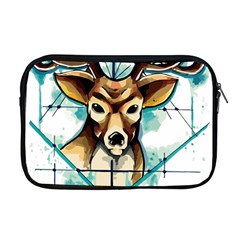 Deer-unicorn-tattoo-drawing-vector-watercolor Apple Macbook Pro 17  Zipper Case by Jancukart