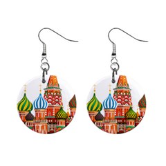 Moscow-kremlin-saint-basils-cathedral-red-square-l-vector-illustration-moscow-building Mini Button Earrings