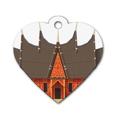 Gadang-minangkabau-people Dog Tag Heart (one Side)