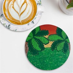 Palmtrees At Sunset  Uv Print Round Tile Coaster