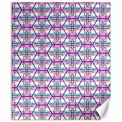 Hackers Town Void Mantis Hexagon Bigender Pride Flag Canvas 8  X 10  by WetdryvacsLair