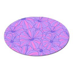 Flower-b 001 Oval Magnet by nate14shop