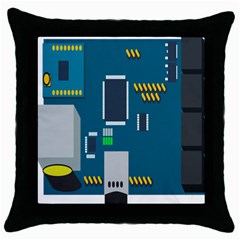 Amphisbaena Two Platform Dtn Node Vector File Throw Pillow Case (black) by Sapixe