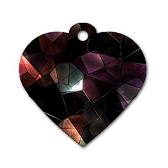 Crystals Background Designluxury Dog Tag Heart (one Side)