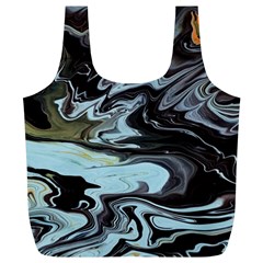 Abstract Painting Black Full Print Recycle Bag (xl) by nateshop